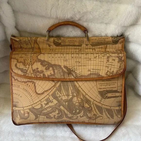 D Collection world classic  Vinyl and  leather office large shoulder bag - Picture 2 of 12